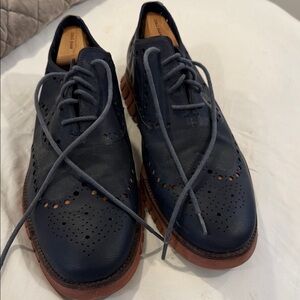Cole Haan Navy Zerogrand Oxfords